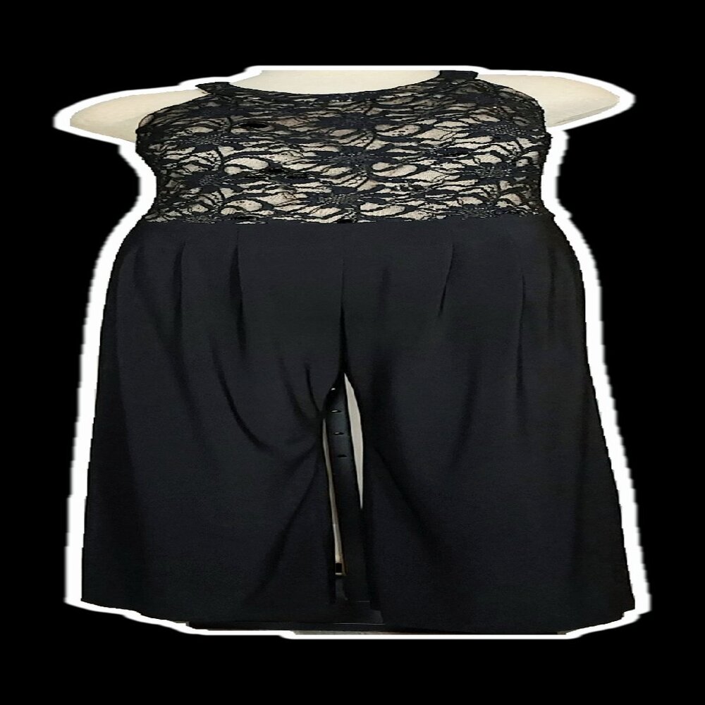 R & M Richards  Woman Lace Wide Leg Stretch Sleeveless Pants Jump Suit Size 16 W